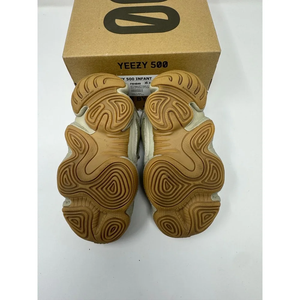 Adidas Yeezy 500 Infant Stone Tan Suede Sneakers FW4849 Size 7K